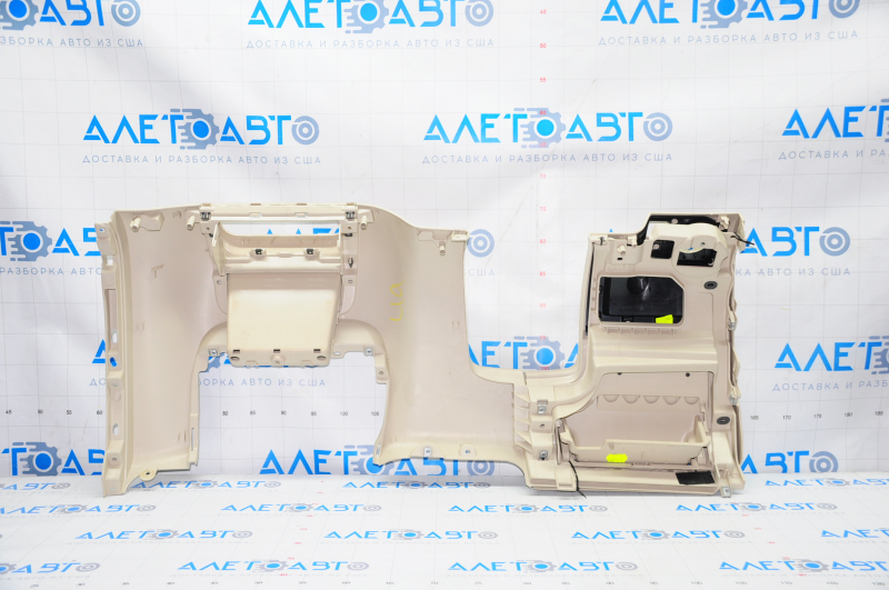 Driver's knee pad assembly VW Tiguan 09-17 with glove compartment, for auto climate control, beige, scratches