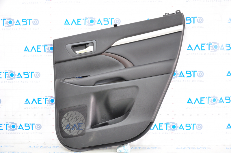 Door trim card rear right Toyota Highlander 14-16 black, with curtain