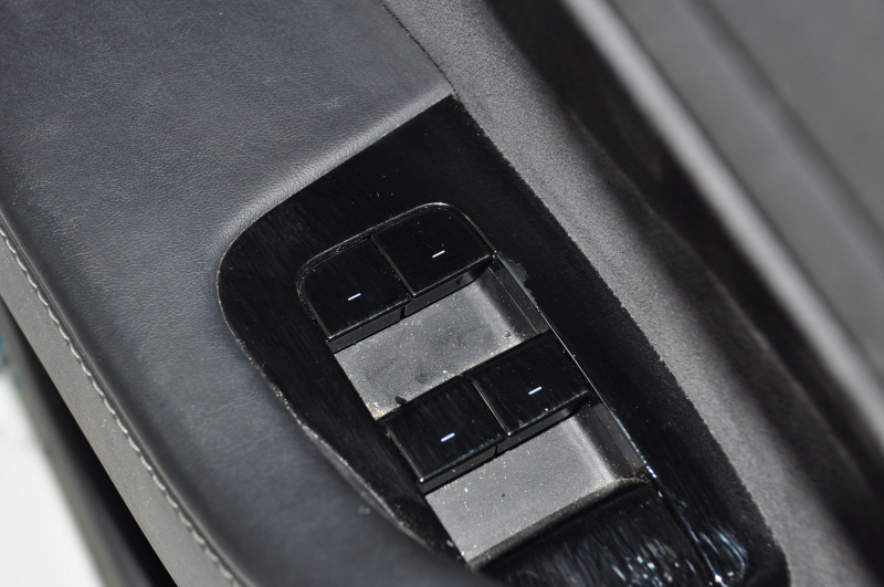 Door trim card front left Tesla Model 3 18-20 leather black, with window lift control and door opening button, varnish used