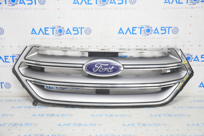 Grille radiator grill Ford Edge 15-18 complete with badge, sand on chrome