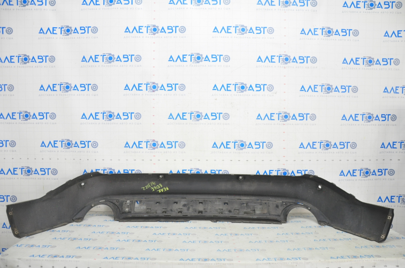 Rear bumper lip Ford Edge 15-18 pre-rest, structure, for parking sensors, without towbar, scratches