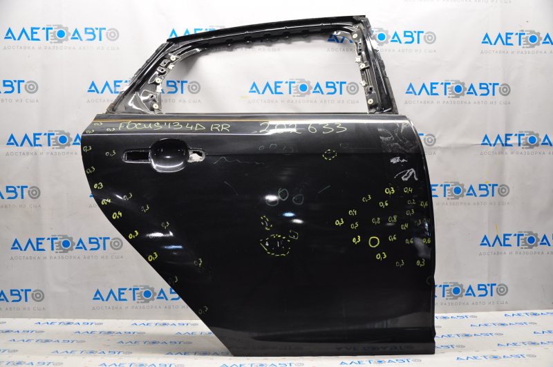 Door bare rear right Ford Focus mk3 11-18 black UH, butts, putty