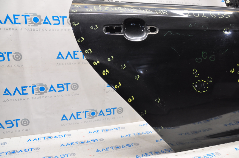 Door bare rear right Ford Focus mk3 11-18 black UH, butts, putty