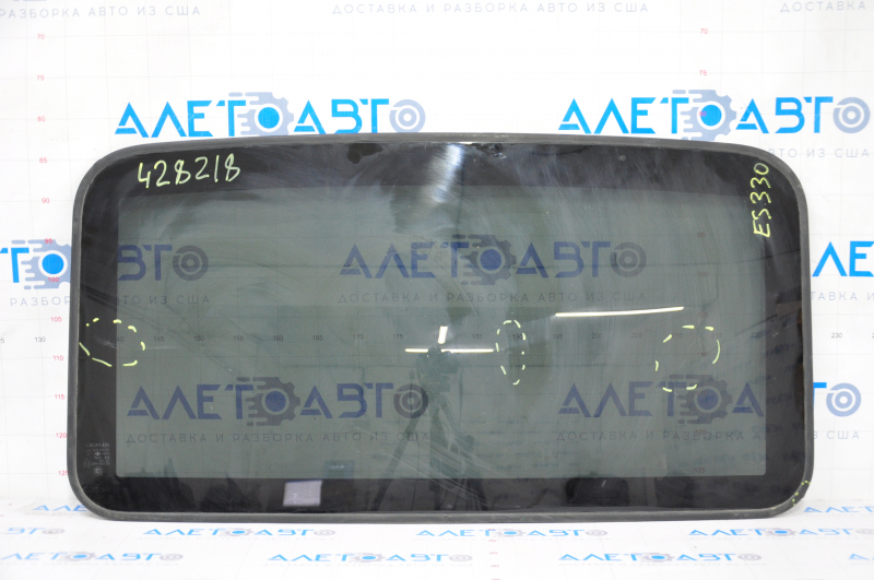 Lexus ES300 ES330 sunroof glass scratches, torn seal