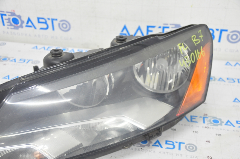 Headlight front left VW Passat b7 12-15 USA naked, halogen, sand, for polishing