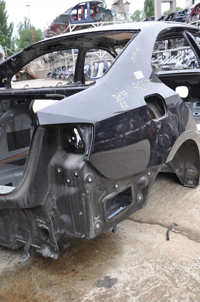 Quarter wing rear right VW Jetta 11-18 USA black, on body, bumps