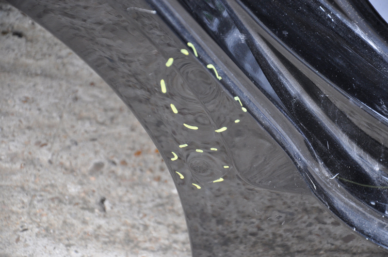 Quarter wing rear right VW Jetta 11-18 USA black, on body, bumps