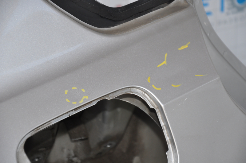 Quarter wing rear right VW Passat b7 12-15 USA silver, dented threshold and pillar, dent, bumps