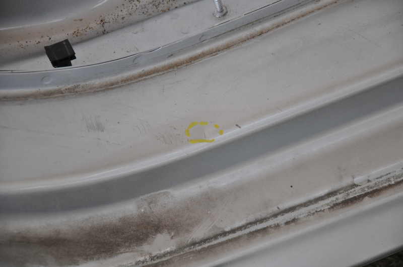 Quarter wing rear right VW Passat b7 12-15 USA silver, dented threshold and pillar, dent, bumps