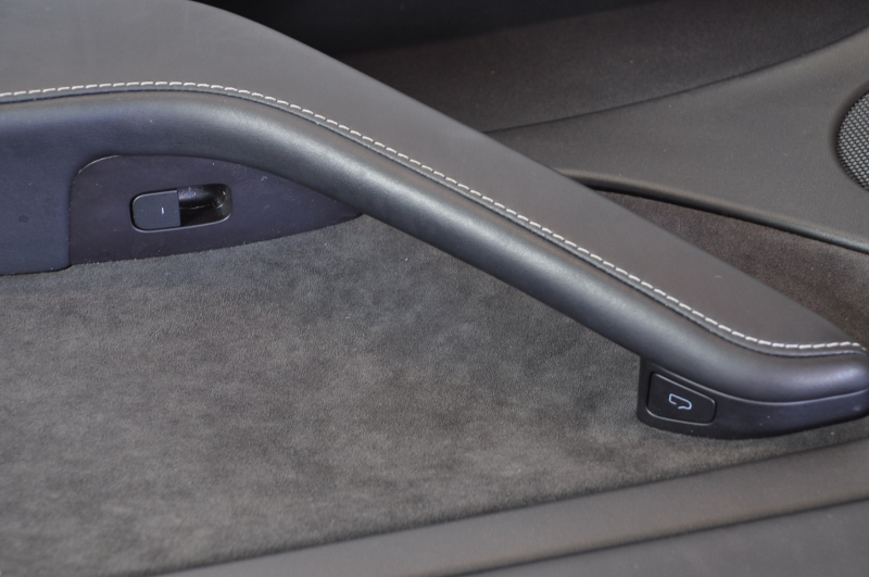Door trim card rear right Tesla Model 3 21- leather black with speaker with window lift control and door opening button, scuff