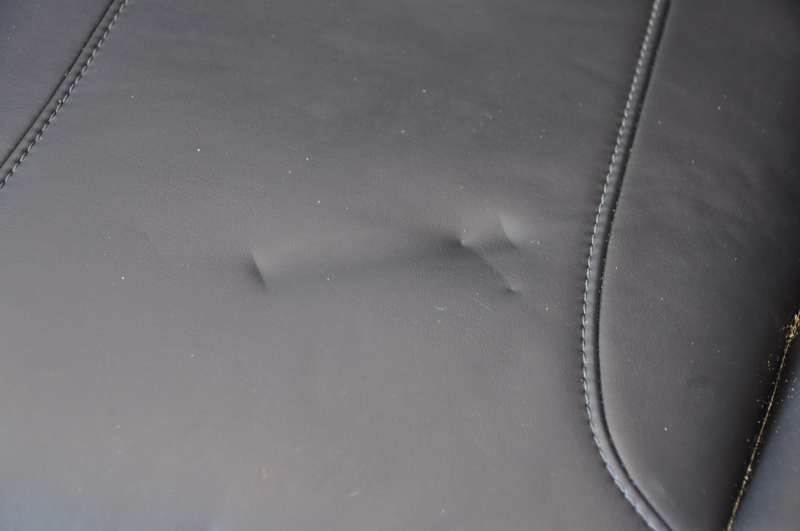 Rear seat row 2 Tesla Model 3 18- leather black, heated, water damage, dented