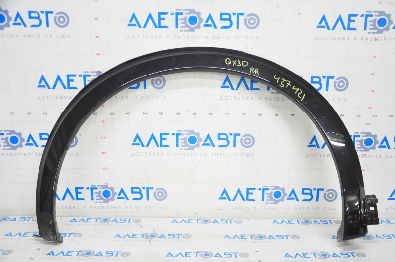 Rear right wing arch trim Infiniti QX30 17- FWD, black gloss, broken crepe, scratch