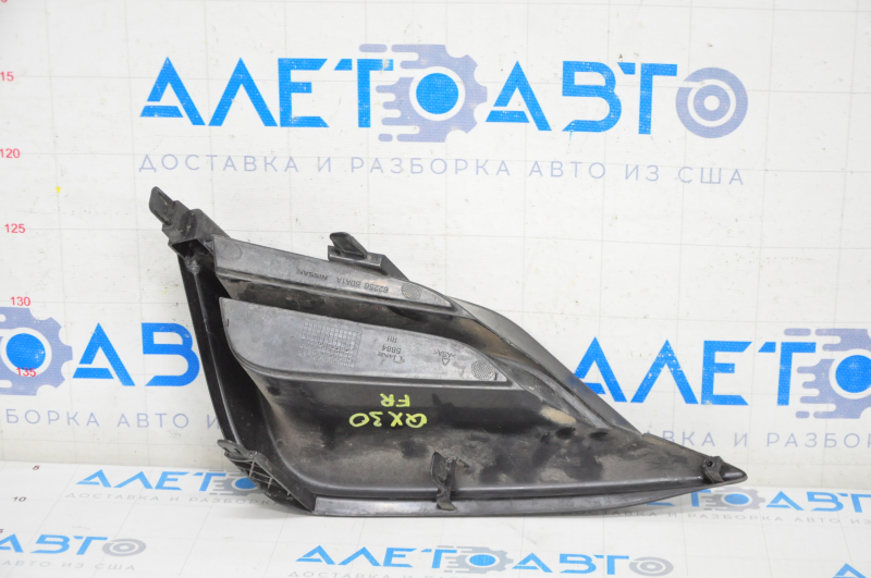 Front bumper grille right Infiniti QX30 17-19 FWD without parking sensors