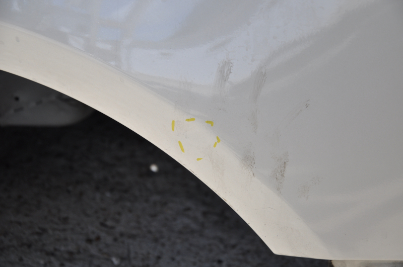 Quarter wing rear left Lincoln MKZ 13-20 on the body, beige, dent