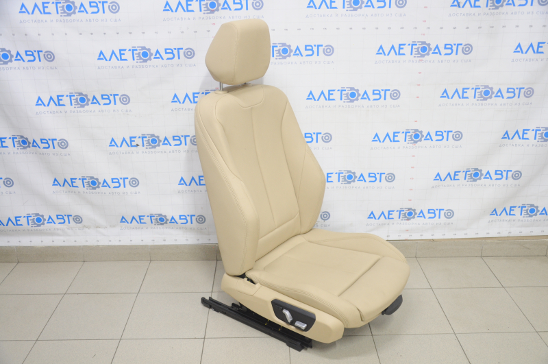 Passenger seat BMW 3 F30 12-18 without airbag, beige leather, electrics not working, Sport