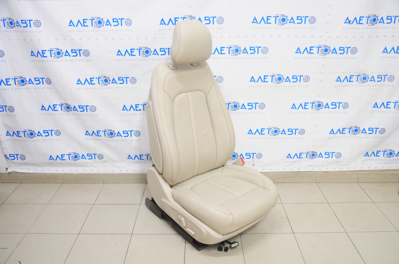 Passenger seat Lincoln MKZ 13-16 with airbag, electric, heated, ventilated, leather beige