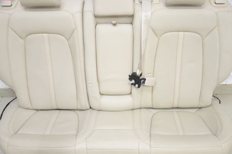 Rear row of seats 2 row Lincoln MKZ 13-16 heated, leather beige, pokes and scratches on leather