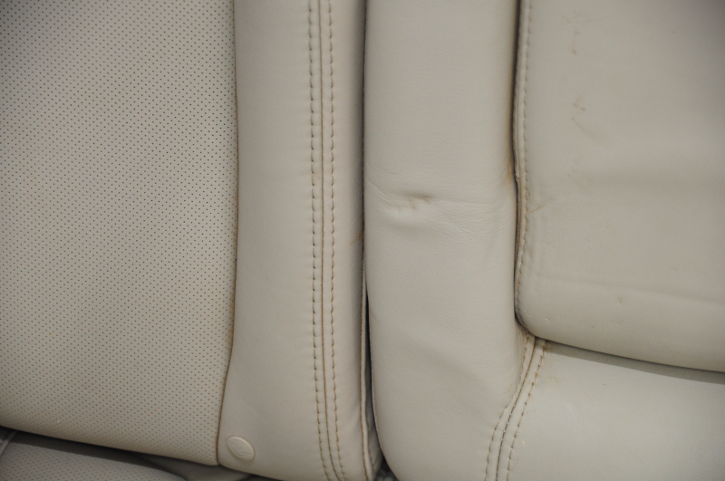 Rear row of seats 2 row Lincoln MKZ 13-16 heated, leather beige, pokes and scratches on leather