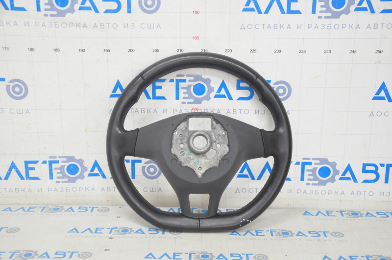Naked steering wheel VW Tiguan 18-21 leather black, worn, scratches