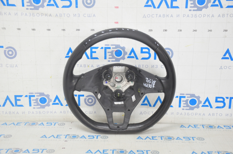 Naked steering wheel VW Tiguan 18-21 leather black, worn, scratches