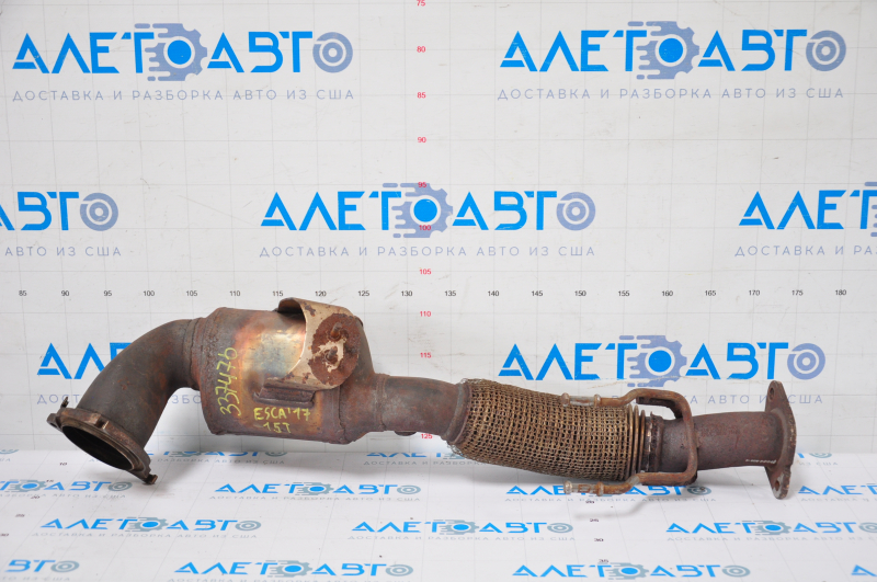 Catalytic converter Ford Escape MK3 13-19 1.5T 1.6T torn mesh, broken mounting bolt