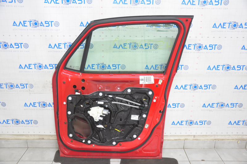 Door assembly front right Jeep Renegade 15- keyless, red 686, bumps, dented