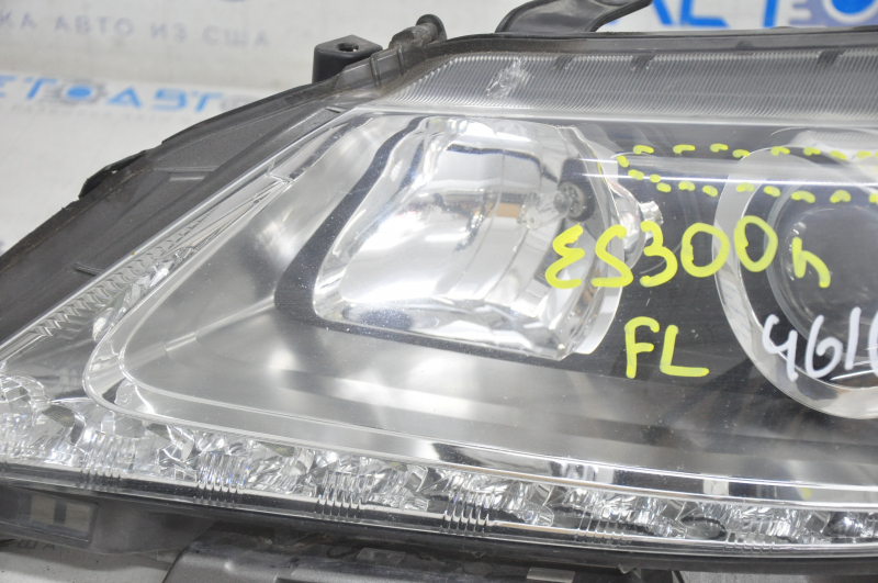 Headlight front left complete Lexus ES300h ES350 13-15 dorest xenon + LED DRL, sand, scratches on glass