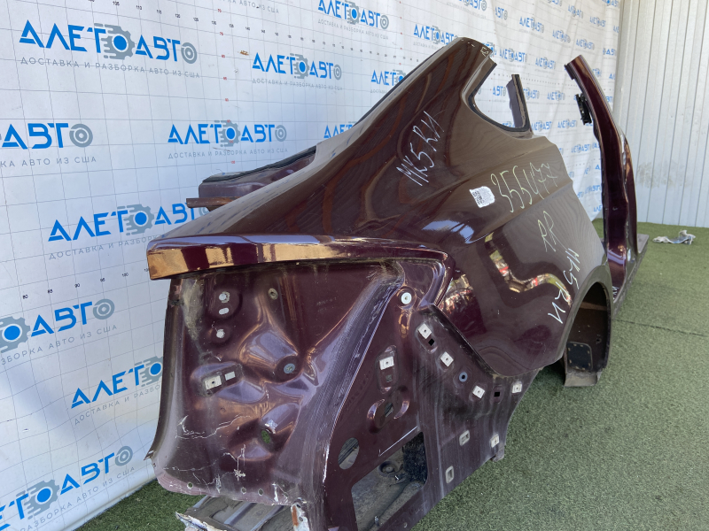 Quarter wing rear right Ford Fusion mk5 13-20 burgundy, with central pillar, butts