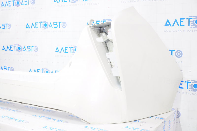 Rear bumper bare Toyota Prius 50 16-18 without parking sensors, white, broken fasteners