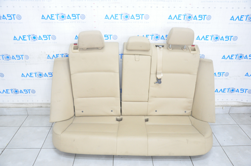 Rear row of seats 2nd row BMW X3 F25 11-17 beige leather, needs cleaning, torn