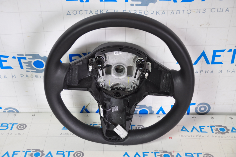 Naked steering wheel Tesla Model 3 18 - black leather, heated, re-sewn