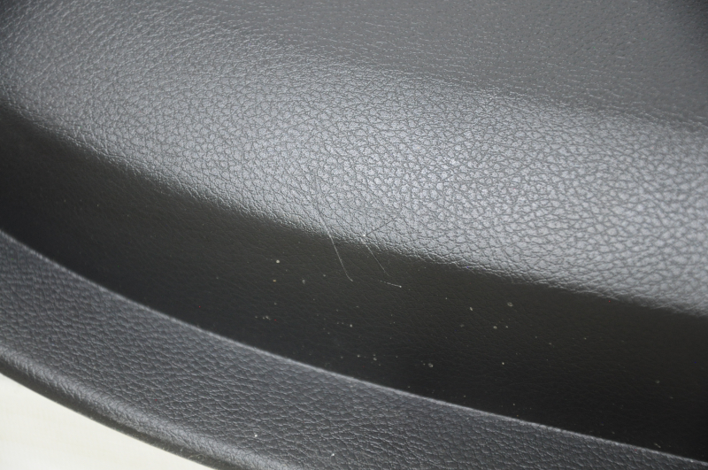 Door trim card front left Jeep Grand Cherokee WK2 17- black, with black insert leather, armrest leather, molding with chrome, under matt black wood, scratches