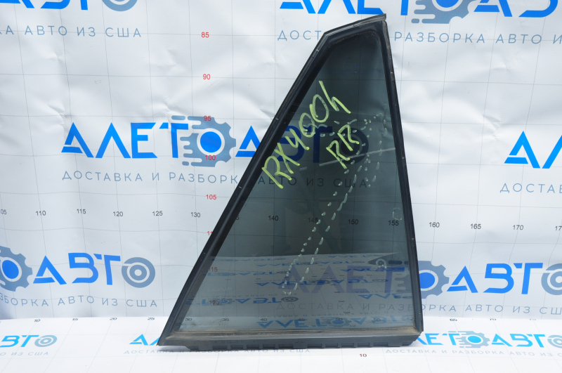 Door glass triangle with seal rear right Lexus RX300 RX330 RX350 RX400h 04-09 scratches, sand
