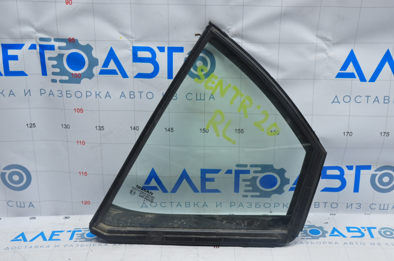 Door glass triangle with seal rear left Nissan Sentra 20-24