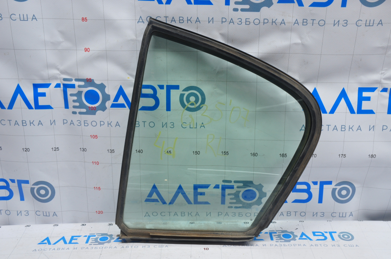 Door glass, triangle, with seal, rear left, Infiniti G25 G35 G37 4D 06-15