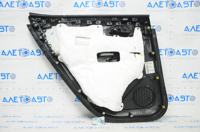 Door trim card rear right Chevrolet Equinox 18-21 black, armrest black leather, black insert, scratches