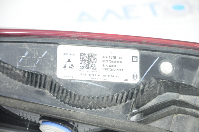 Lamp inside trunk door right Chevrolet Equinox 18-21 halogen, scratches
