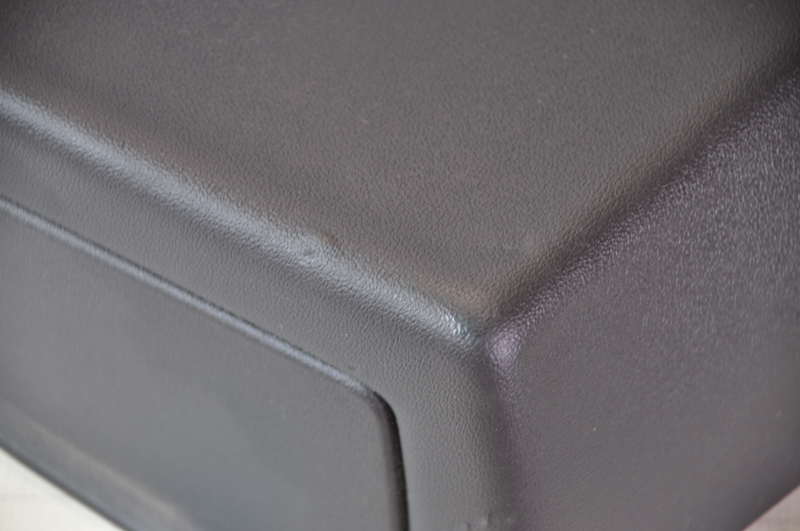 Door trim card rear left Tesla Model Y 20 - black leather, type 1, with backlight, matte trim, with speaker, with suede insert, with window lift control, with door opening button, tears, za