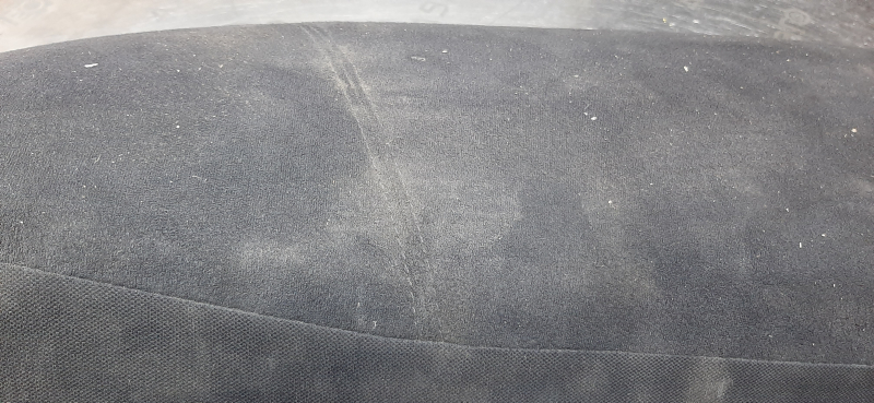 Side trim rear seats left Nissan Altima 13-18 velour black, for cleaning, burnt