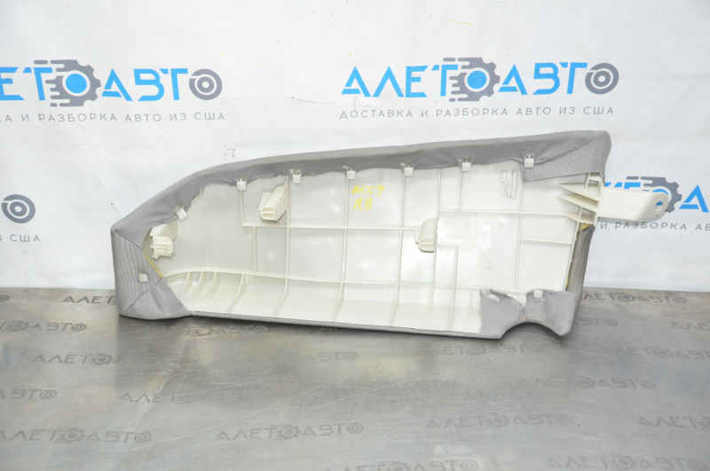 Side trim rear seats right Honda Accord 13-17 gray cloth, for dry cleaning