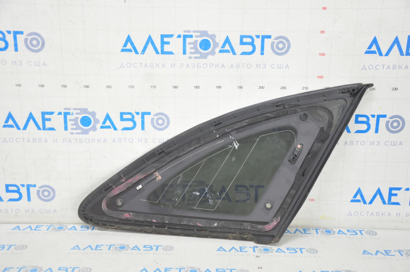 Window blind glass rear left Jaguar F-Pace X761 17- tinted, black gloss, heated