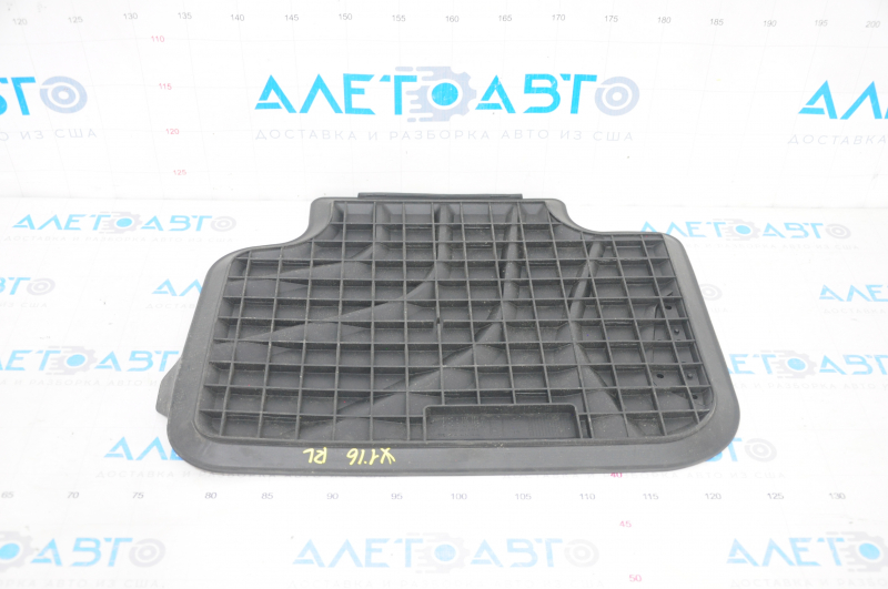 Floor mat rear left BMW X1 F48 16-22 rubber black, emblem with black edging Basis, scratches