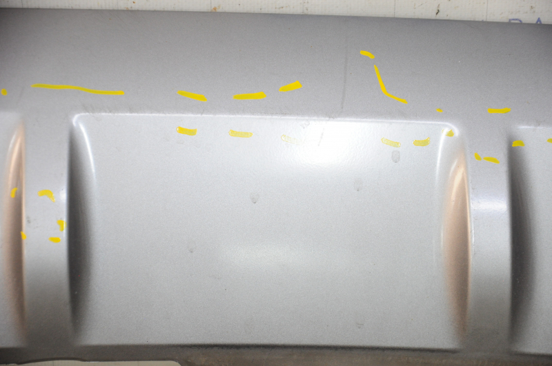 Ford Edge 19 rear bumper lip trim - gray, without towbar, scratches