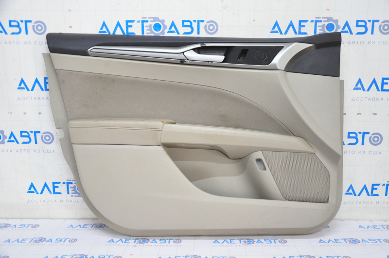 Door trim card front left Ford Fusion mk5 17-20 rag, gray, driftwood, peeled off lining coating