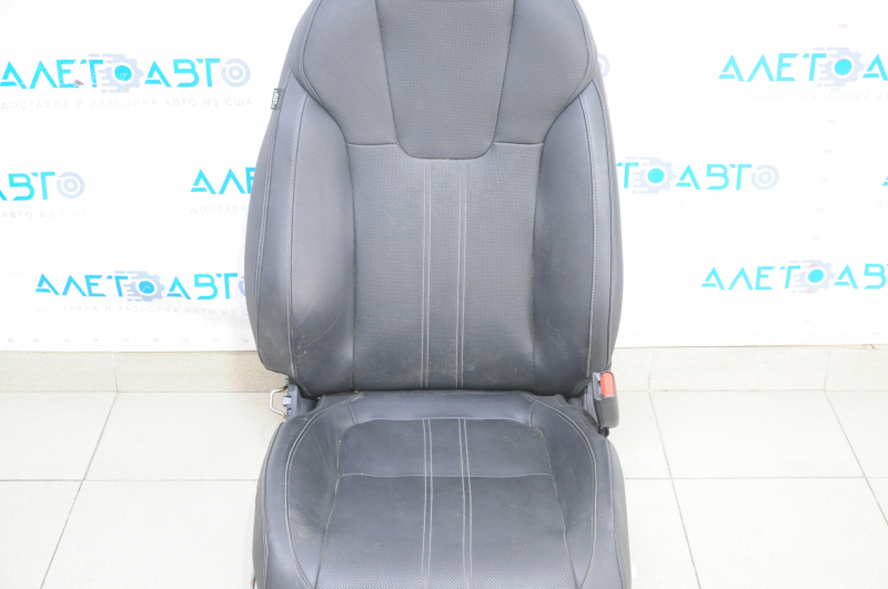 Passenger seat Honda Insight 19-22 without airbag, leather black, electric, without runners, driftwood, electrics do not work, for dry cleaning