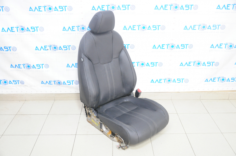 Passenger seat Honda Insight 19-22 without airbag, leather black, electric, without runners, driftwood, electrics do not work, for dry cleaning