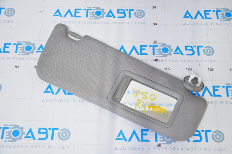 Right visor Toyota Camry v50 12-14 usa gray, without hook, for dry cleaning, for backlight