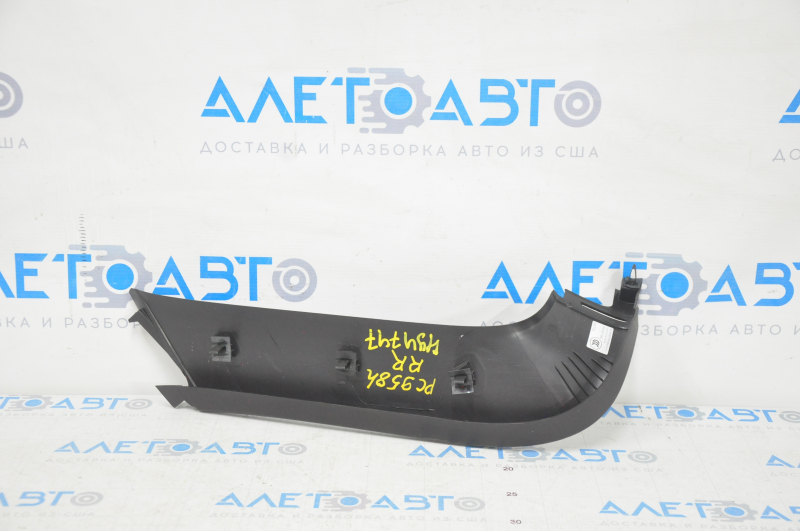 Trunk door trim right Porsche Cayenne 958 11-14 black, scratches