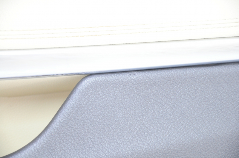 Door trim card front right Mercedes GLA 15-20 leather beige, chrome insert, leather bumpers