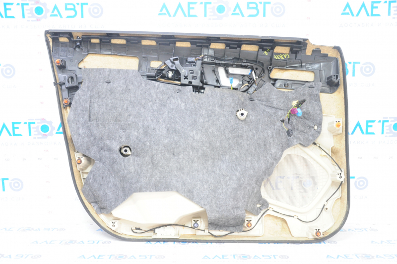 Door trim card front right Mercedes GLA 15-20 leather beige, chrome insert, leather bumpers